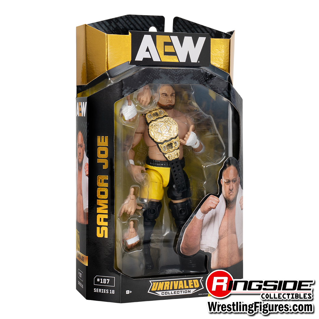 Samoa Joe - AEW Unrivaled 18 Toy Wrestling Action Figure by Jazwares!