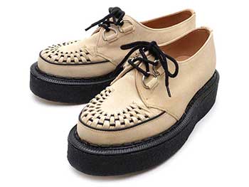 ジョージコックス3588ベージュスエード ブラックインターレース／ROCK