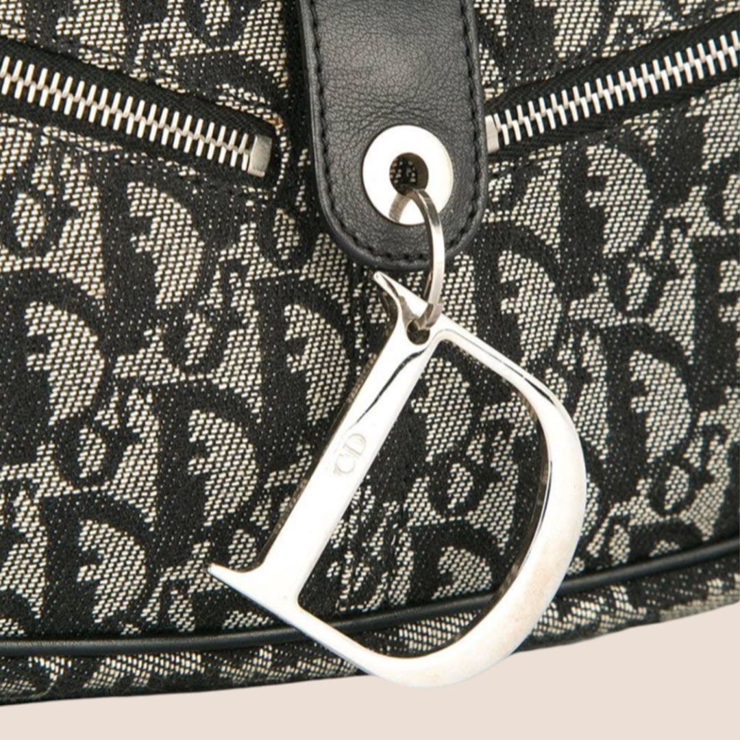 CHRISTIAN DIOR 2004 NAVY D RING SHOULDER BAG – RDB