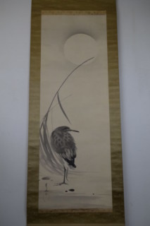 木村 武山 作 掛軸『月に五位』 ｜骨董品買取 緑和堂