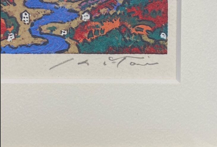 絹谷幸二 作 『リトグラフ 富士』 ｜骨董品買取 緑和堂