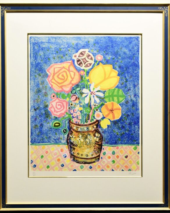 ポール・アイズピリ 作 『青のバックのバラ』 買取価格相場｜骨董品