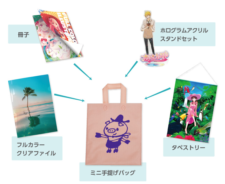 本とグッズのセット組 | 同人誌印刷の緑陽社