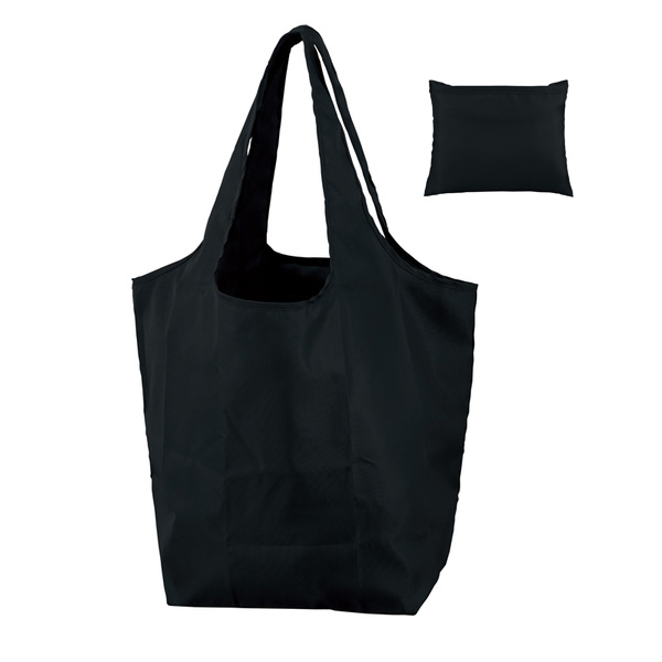セルトナ・マチ広ラージポータブルエコバッグ（ブラック） | 販促品