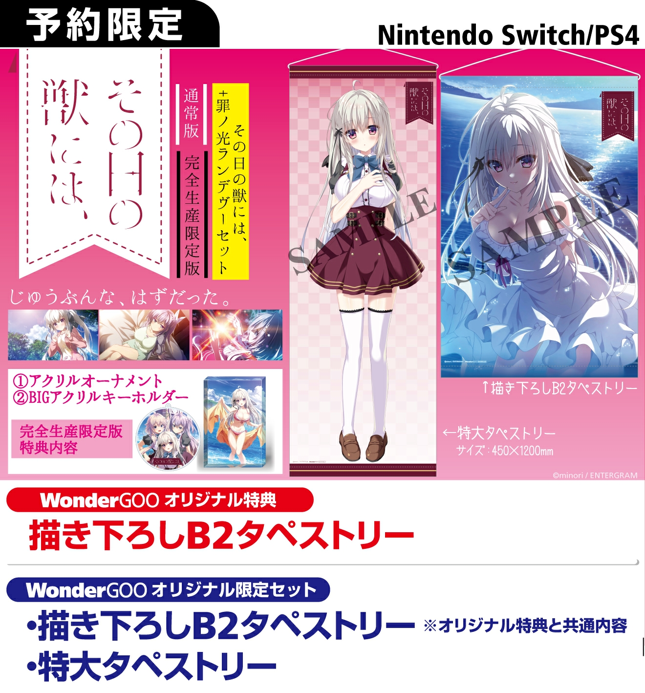 PS4／Nintendo Switch その日の獣には､【限定セット】描き下ろしB2