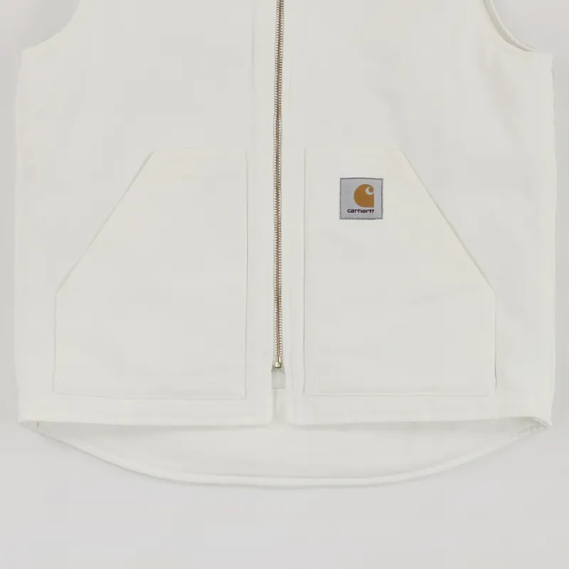 Carhartt WIP Mens Classic Workwear Gilet Vest Wax Off White