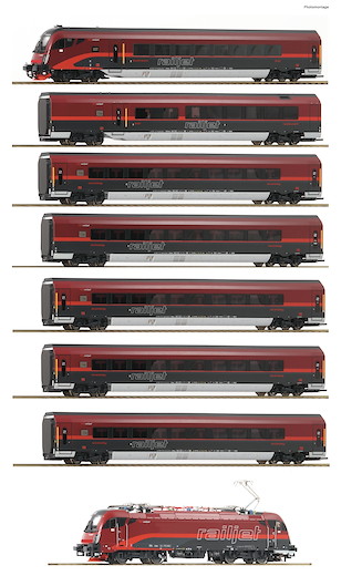 Roco Railjet 8両セット ÖBB DCC Yahoo!オークション - Roco Railjet 8