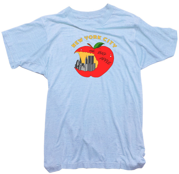 Big Apple Tshirt. New York City by Worn Free. NY Tee.