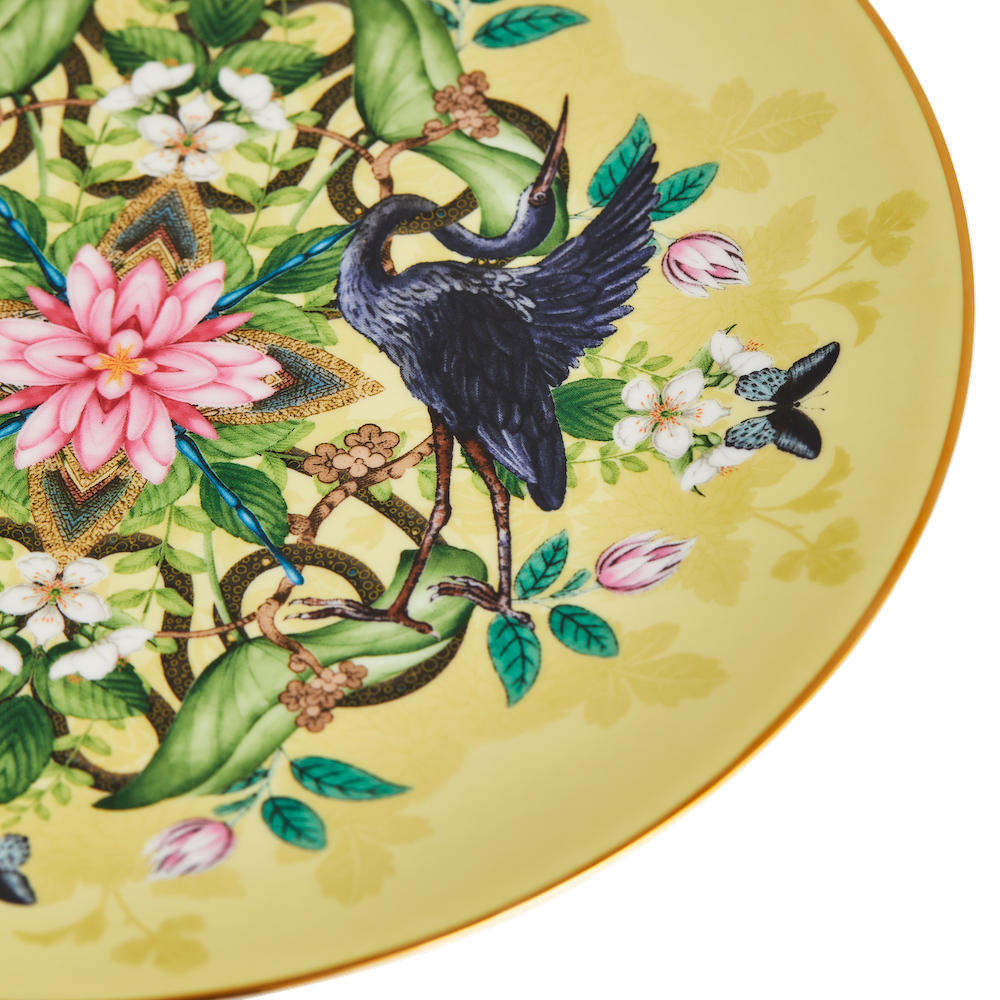 ワンダーラスト ウォーターリリー 20cm プレート イエロー|WEDGWOOD