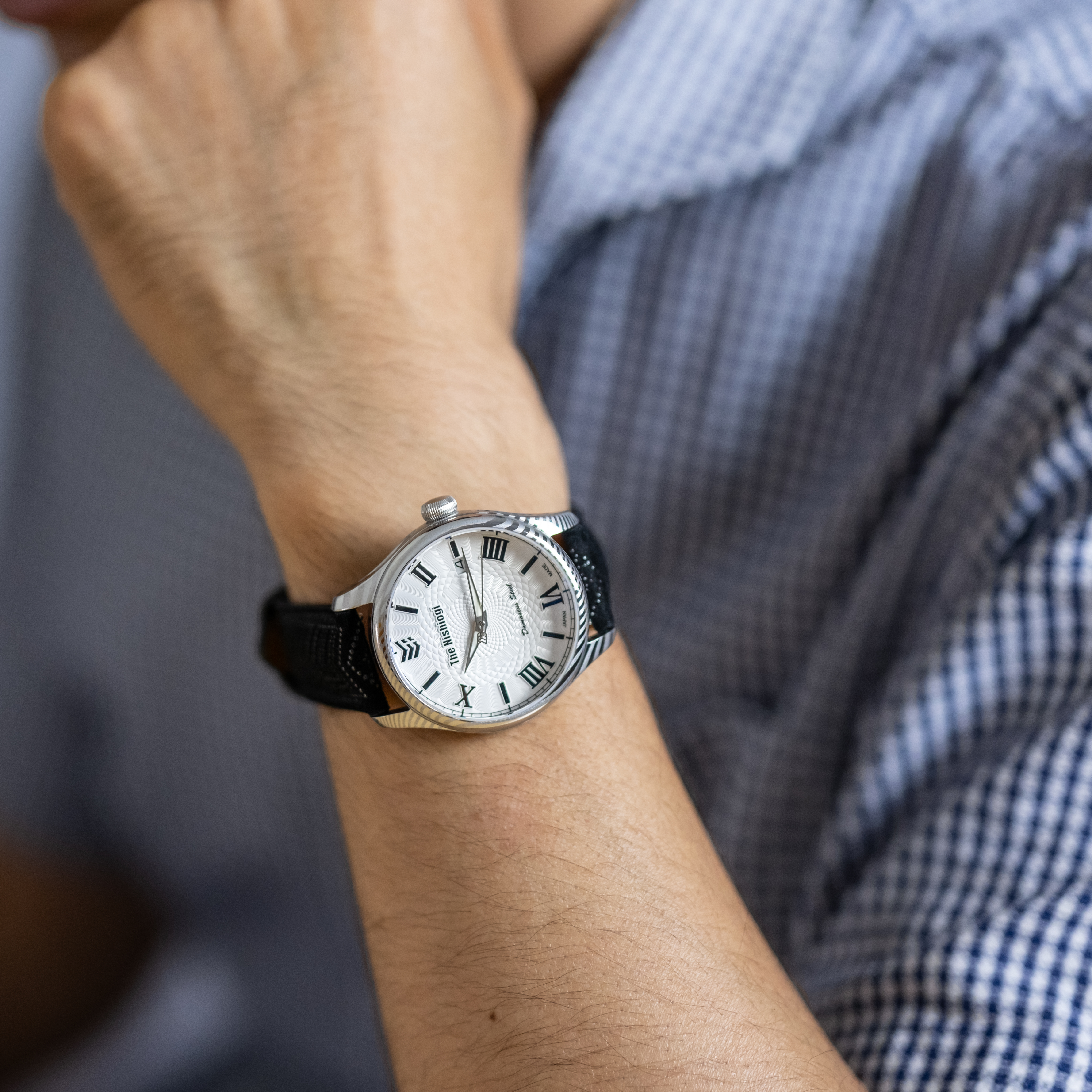 ザ・ニシオギ 腕時計 The Nishiogi ～平城～ 白雲（メンズ）印伝