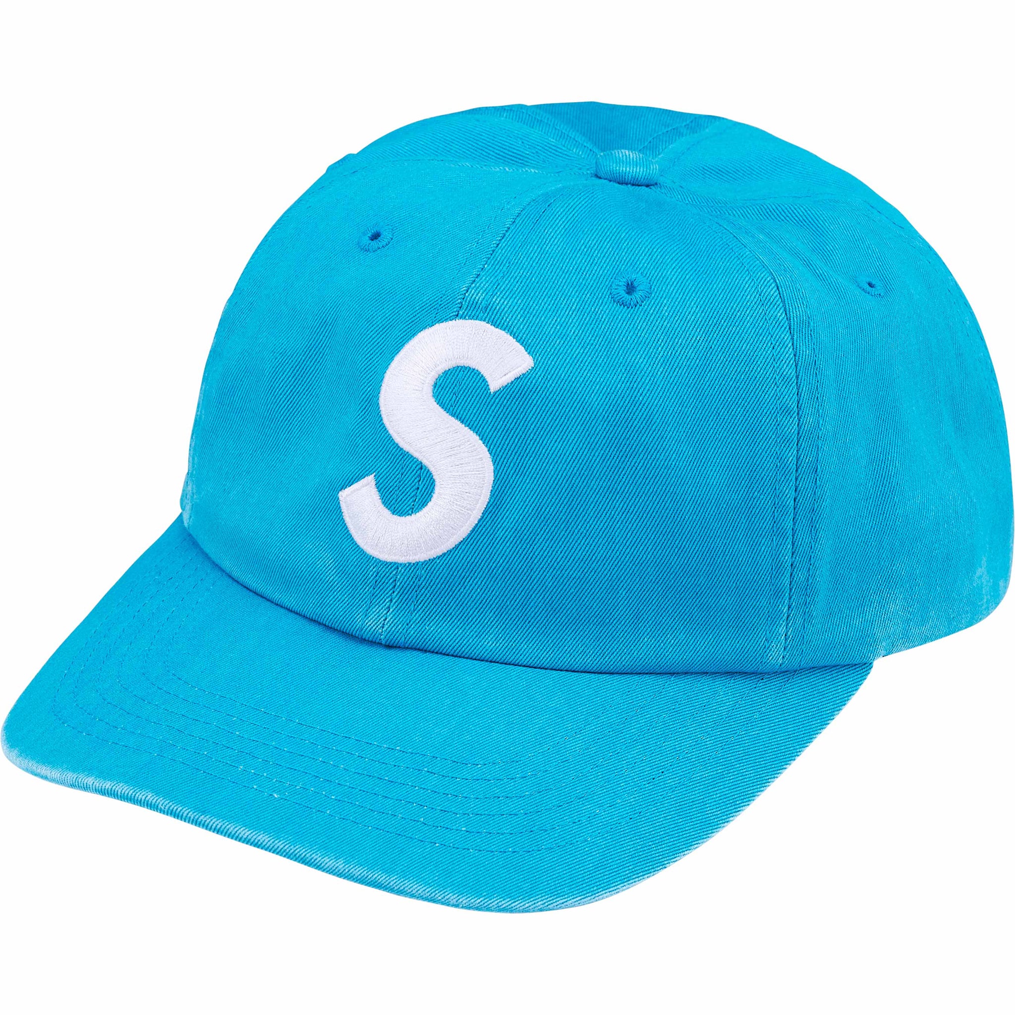 Buy Supreme Pigment Coated S Logo 6-Panel Cap 'Blue' Online - Waves Au