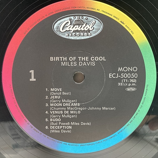 MILES DAVIS / Birth Of The Cool (LP) / Capitol | WAXPEND RECORDS