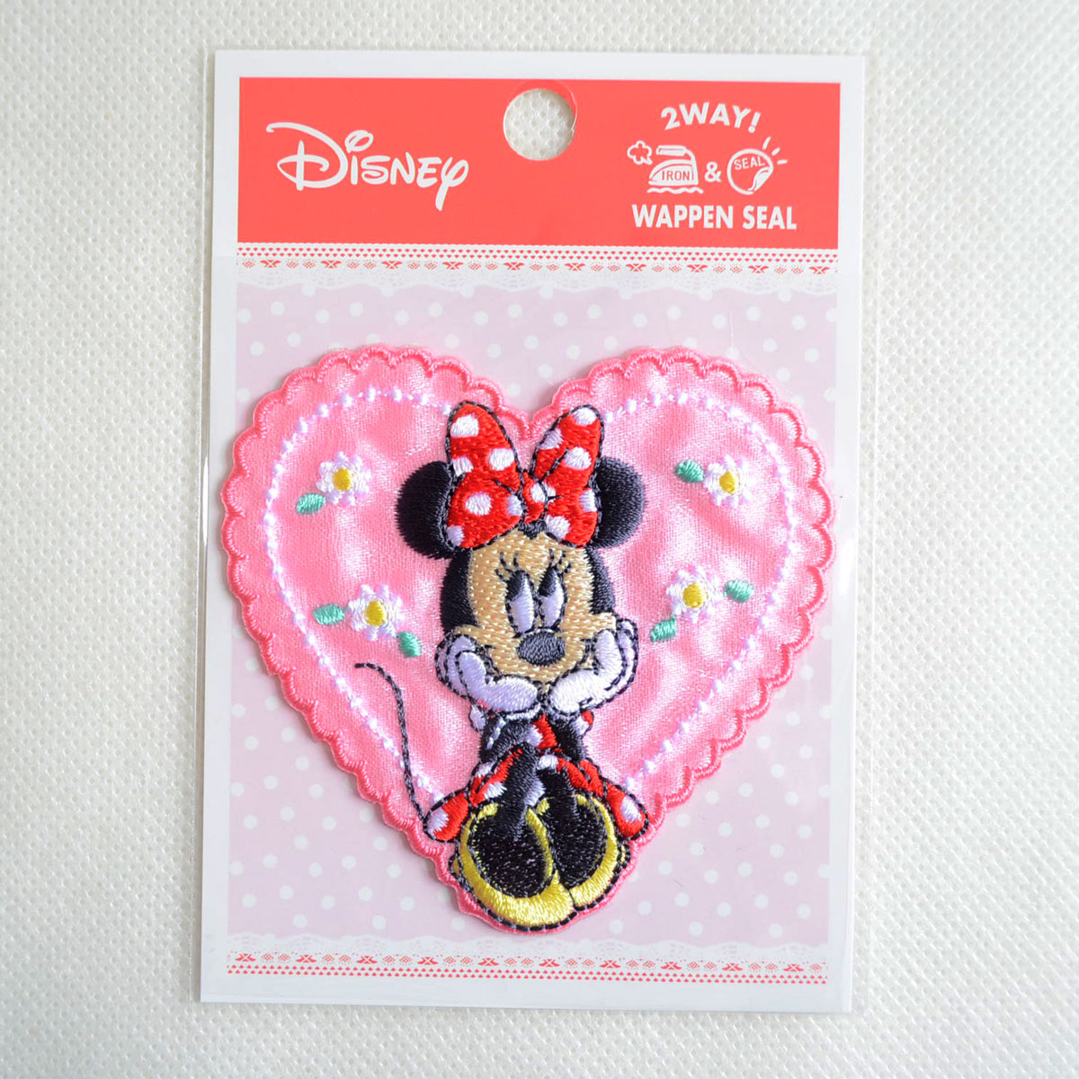 ワッペン アイロン ミニーマウス ハート ディズニー シール | ワッペン
