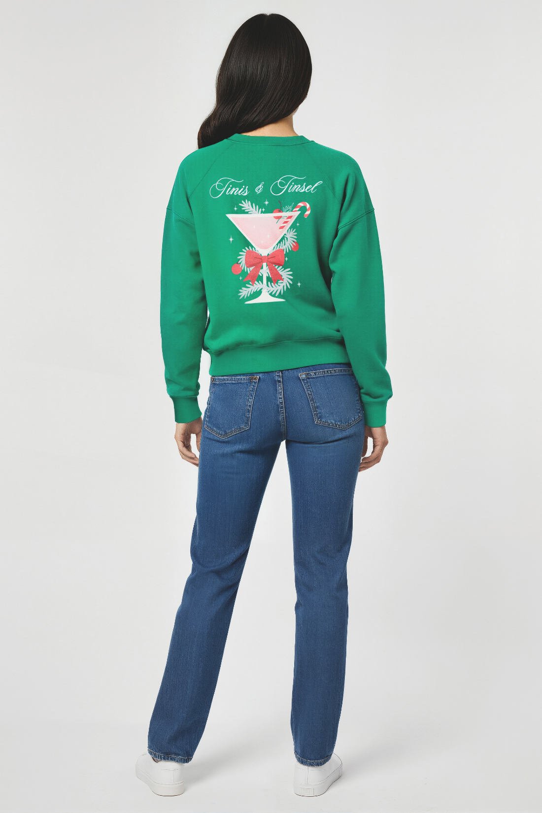 Tinis & Tinsel Keely Raglan Sweatshirt | Jolly Green – Wildfox Couture