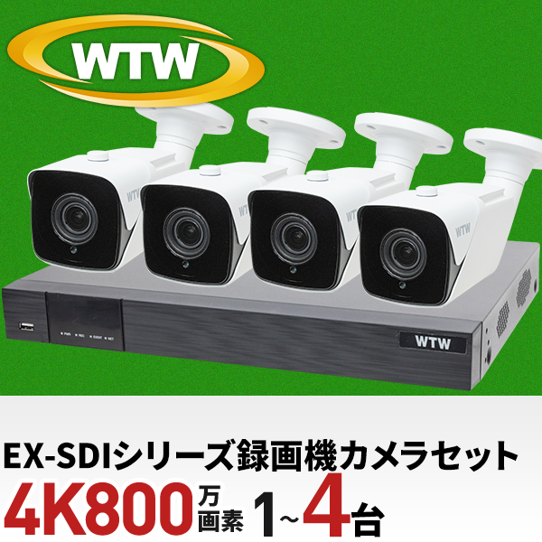 激安防犯カメラとDVR・レコーダーのフルセット。一般家庭や駐車場監視