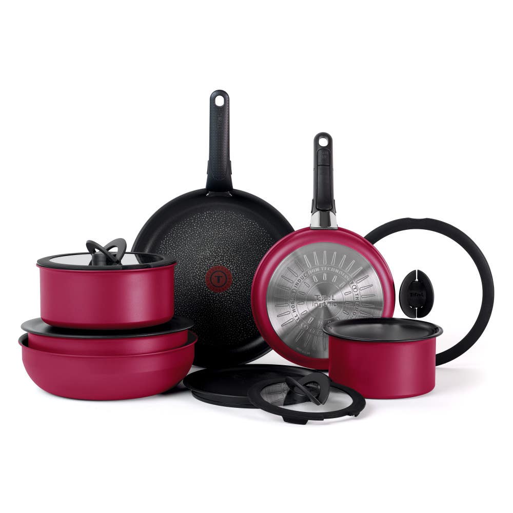 Ingenio Expertise 14-Piece Nonstick Cookware Set - Rose Pink by T-fal