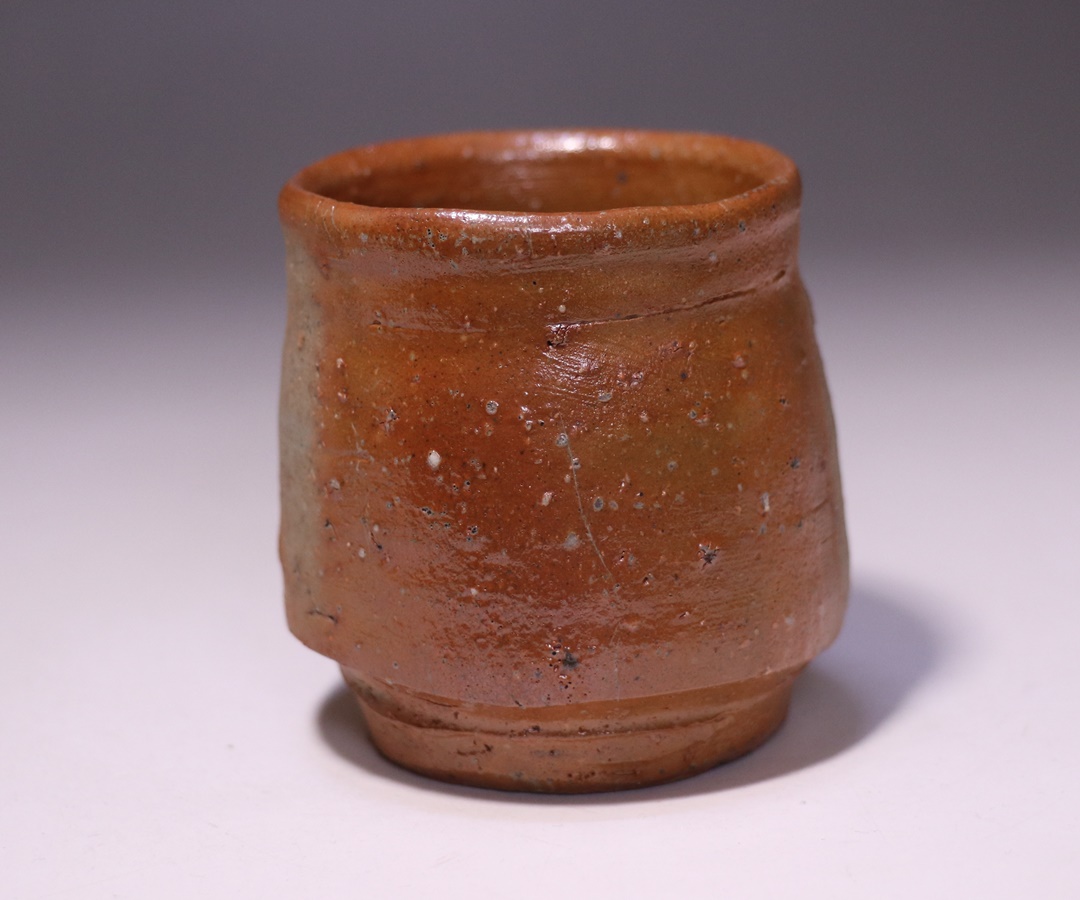 金重 愫 作 「緋襷ぐい呑」 ～備前焼専門卸小売店 川口陶楽苑～