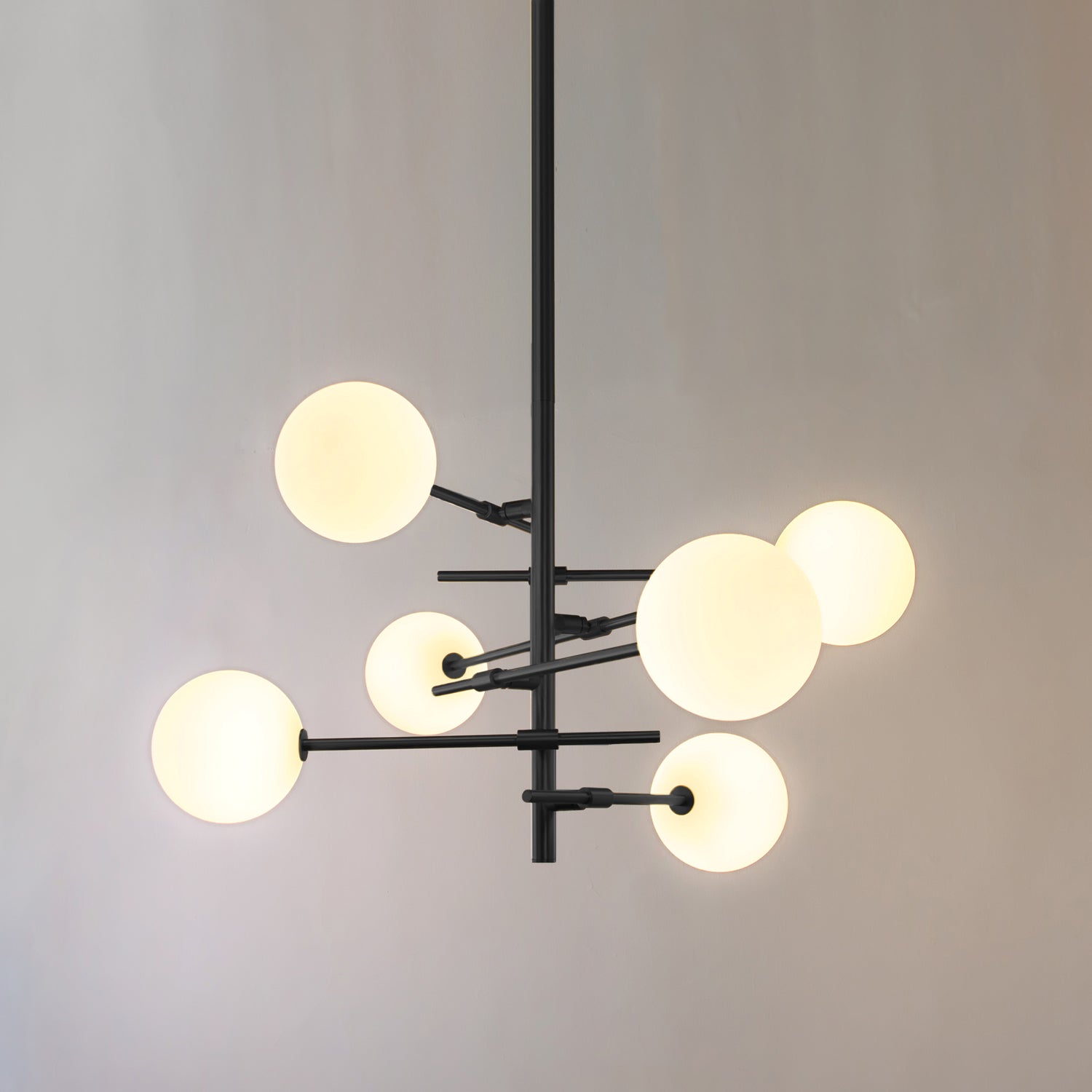 可動するアームがエレガントなペンダントライト - Pm-06 (6灯