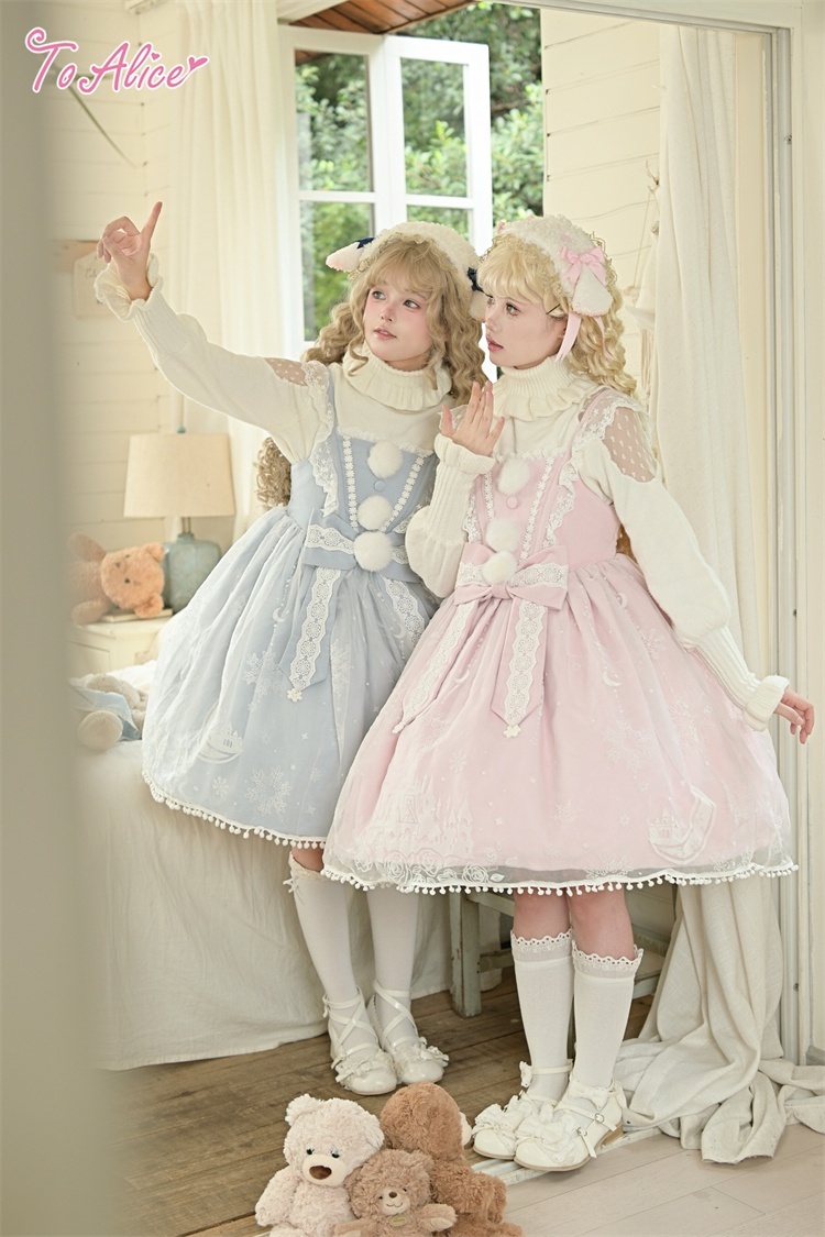 ToAlice】C5063 雪の結晶ケープ＆ジャンパースカートセットアップ - To