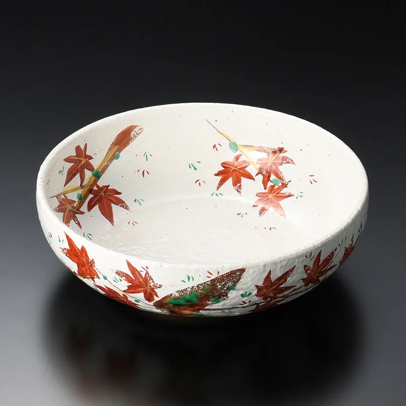 箕面焼 皿 箕面焼 紅葉皿 茶托 紅葉皿 五個