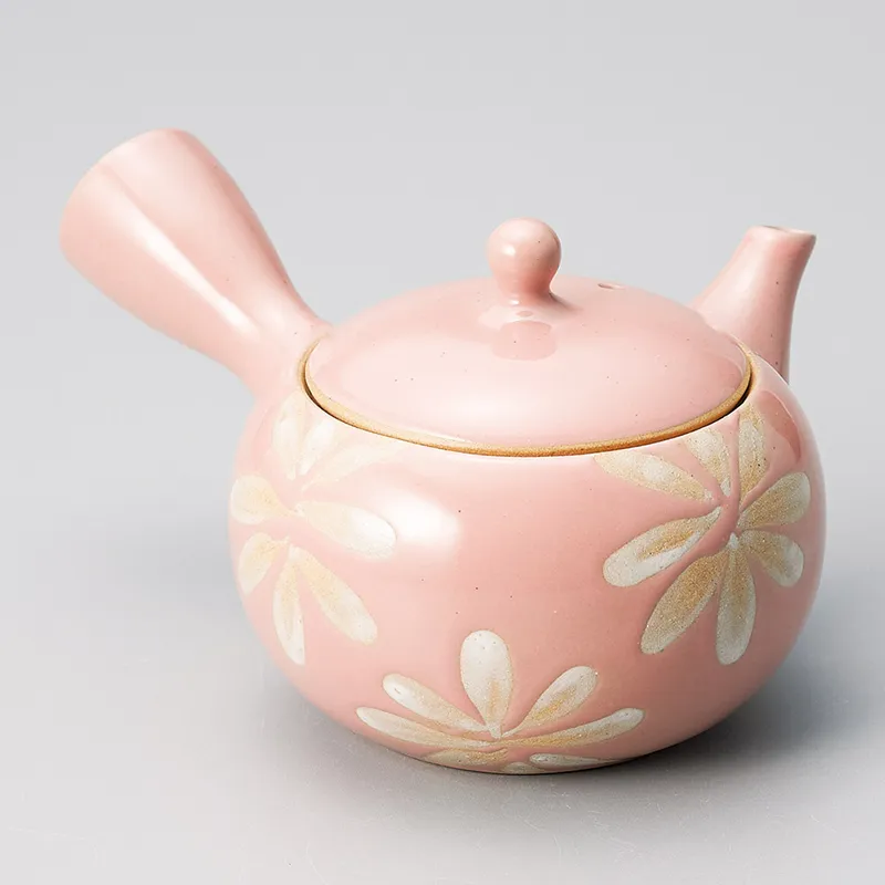 ピンク花丸型急須(急須)|食器通販の陶磁庵