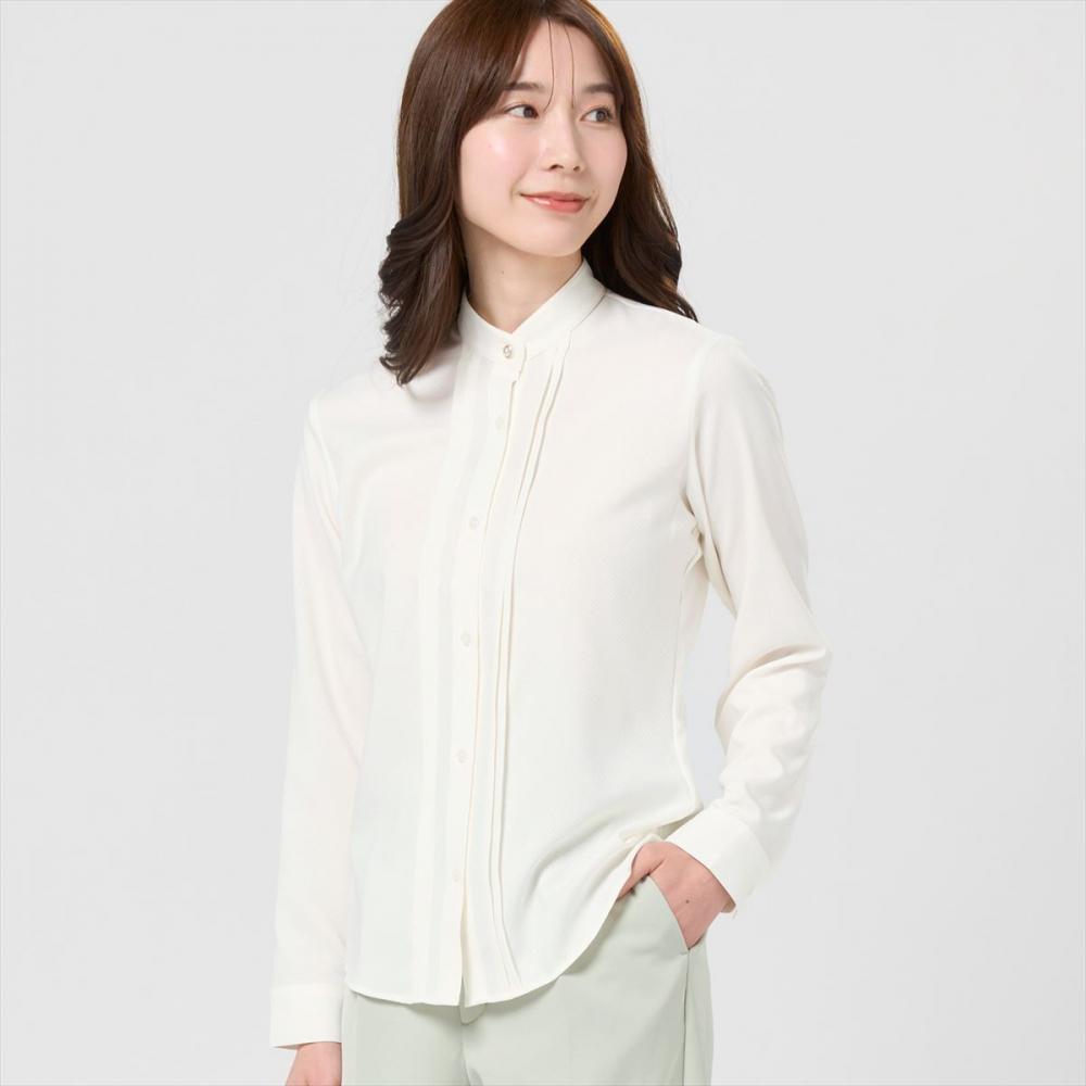 COFREX】 スタンドタック 長袖 レディースデザインシャツ(S オフ