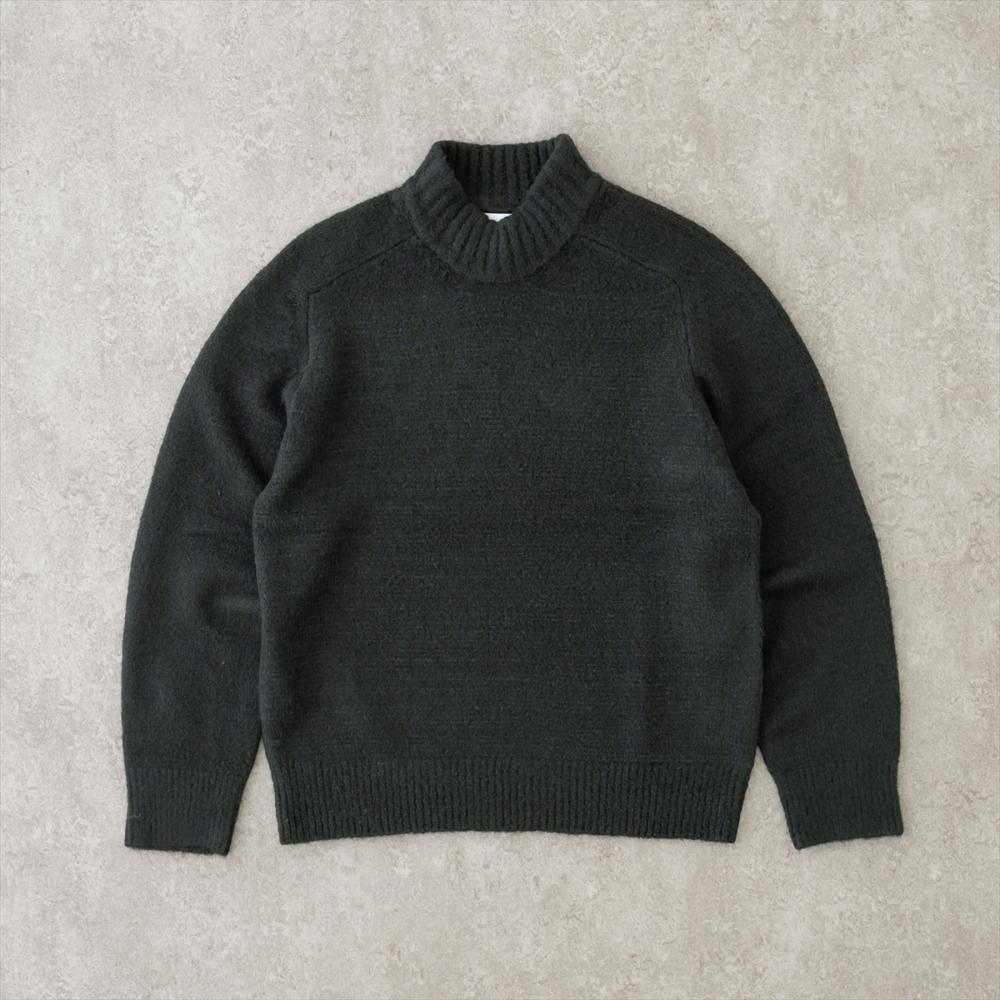 ブラッシュヤーンラグランモックネックニット＜グリーン＞(S グリーン