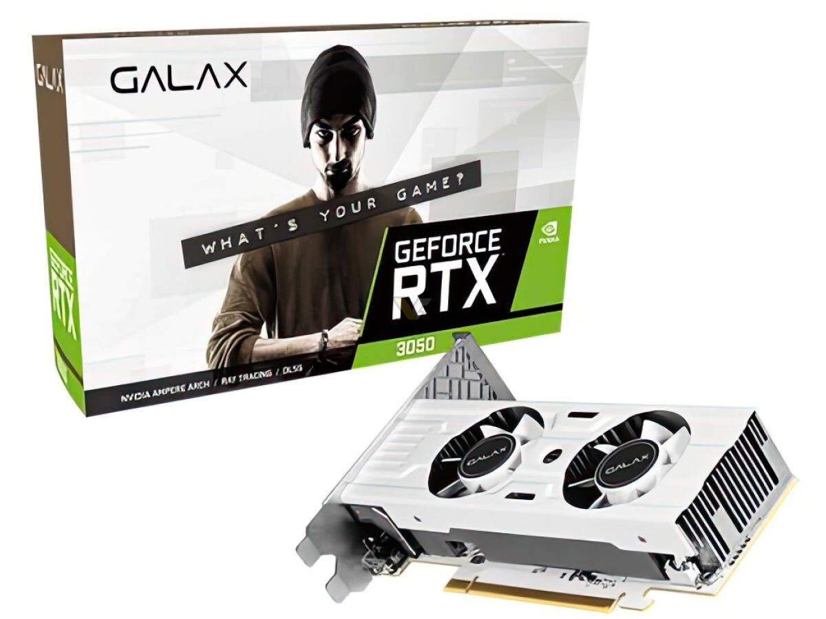 Galax Intros GeForce RTX 3050 6GB Low Profile White Graphics Card