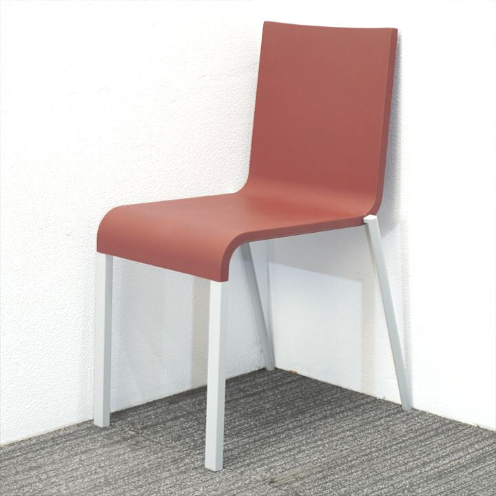 ヴィトラ .03(ゼロスリー) スタッキングチェア レッド- 中古オフィス
