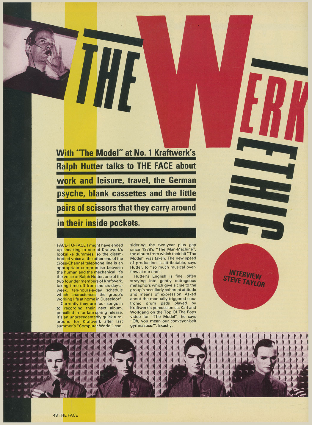 The Face Kraftwerk The Werk Ethic