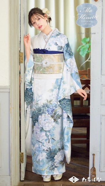 希空（のあ）”ちゃんの振袖-水色｜成人記念の新作振袖ご紹介 NOA-003