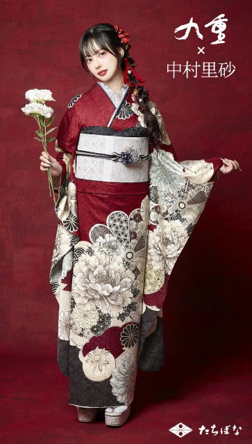 九重 × 中村里砂の振袖-赤|成人記念の新作振袖ご紹介
