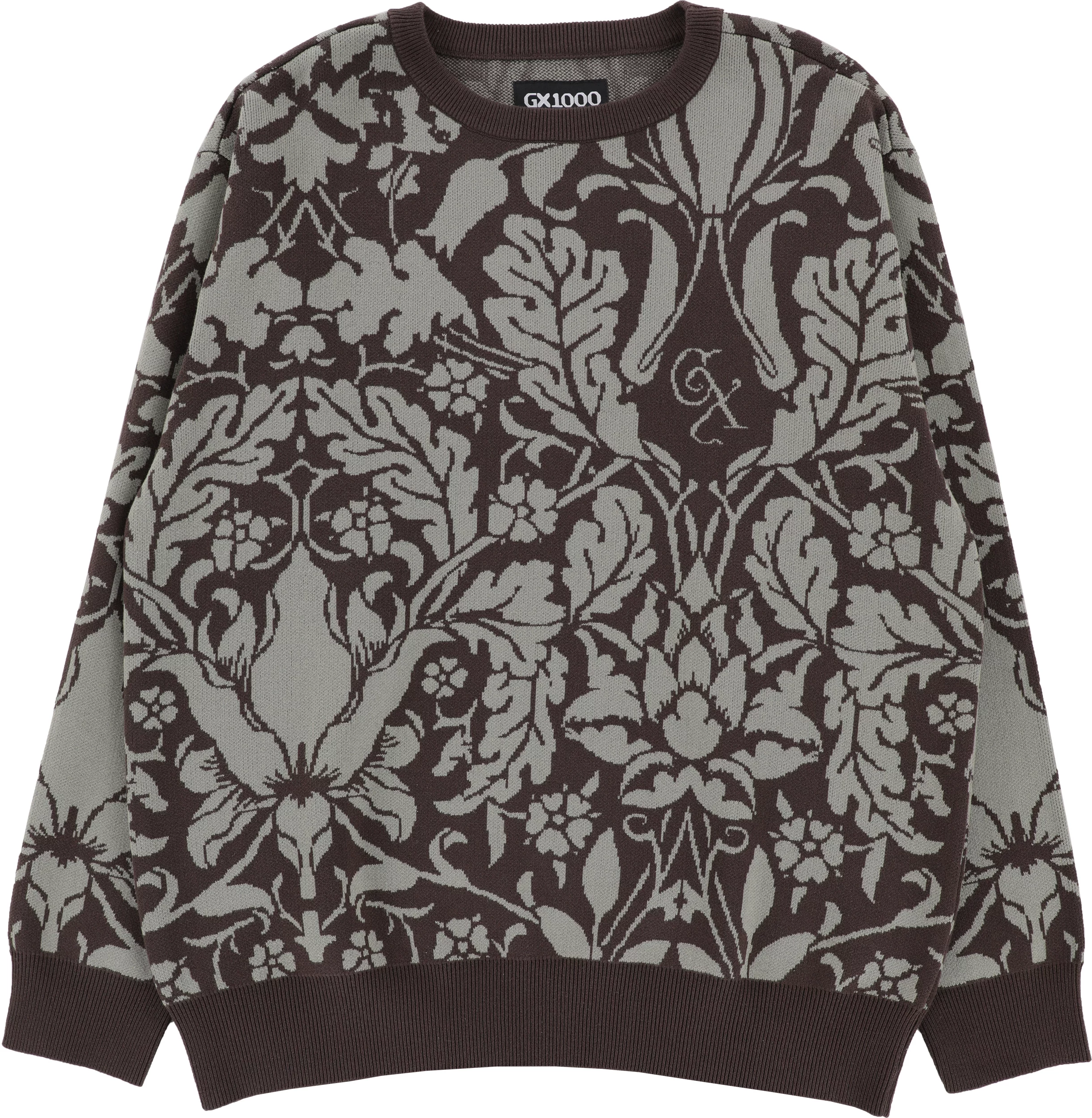 GX1000 Jacquard Knit Floral Sweater - brown | Tactics