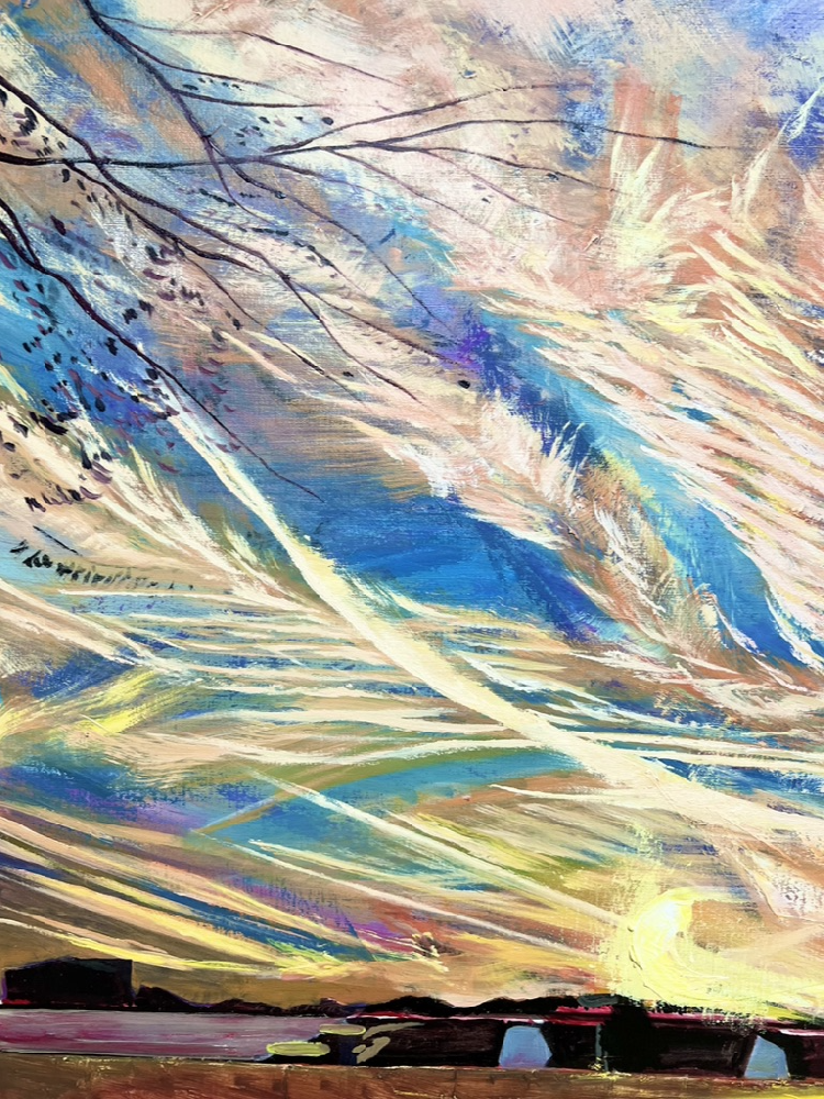 金色の夕焼け(昭和記念公園)Golden sunset (Showa Kinen Park)|深澤