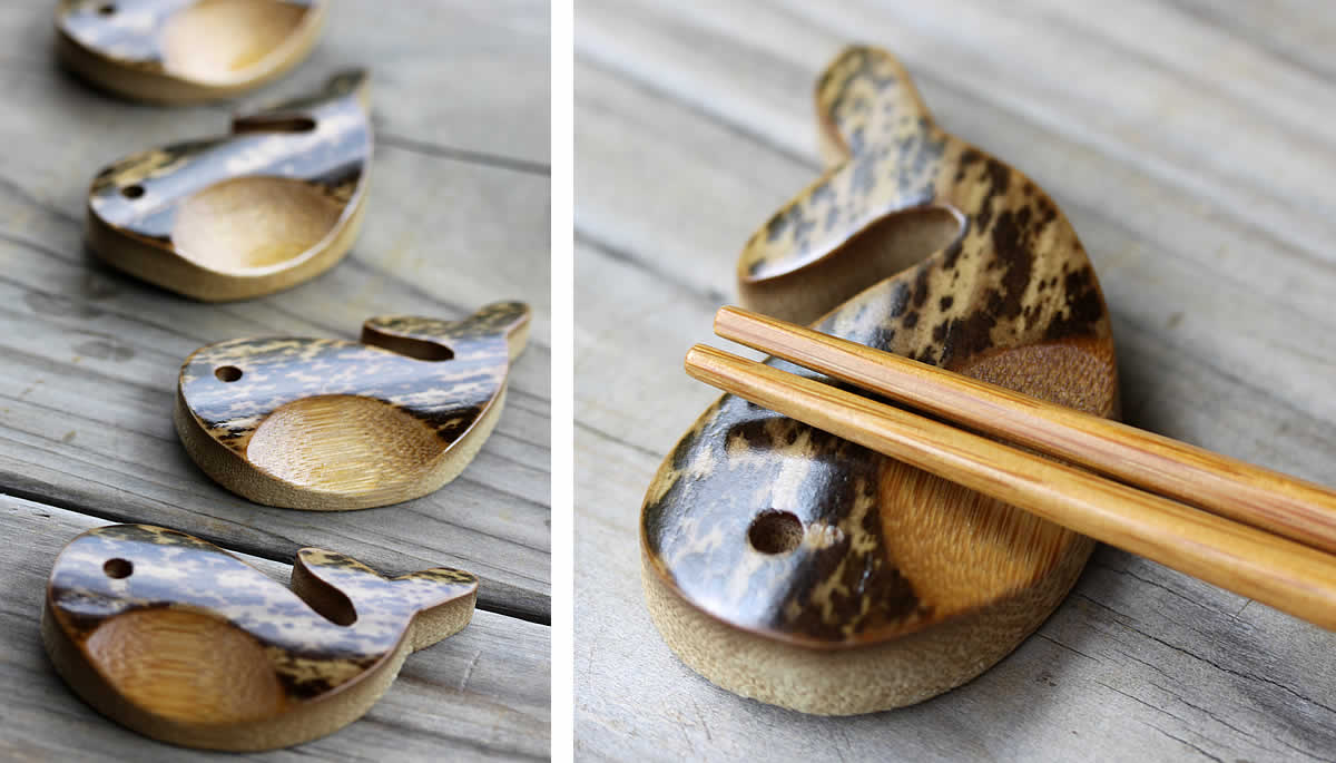 虎竹くじら箸置き（5個セット） | 虎斑竹専門店 竹虎