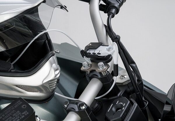 ヘルメット用ワイヤーロック ハンドルクランプ取付 ストレート