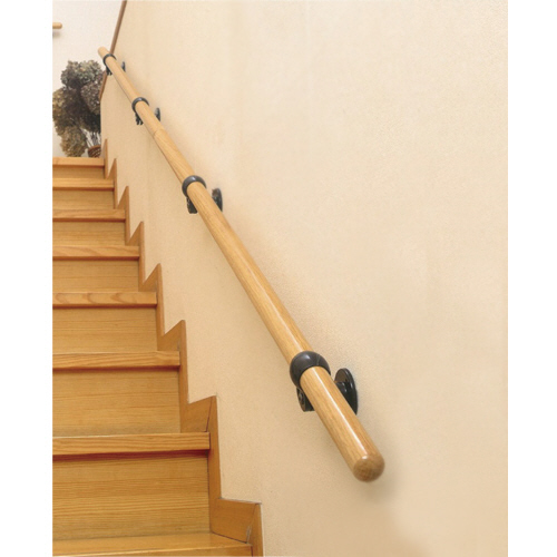 たのめーる】清水 オムソリ いたわりエコ手すり 階段/廊下用 1200mm×3