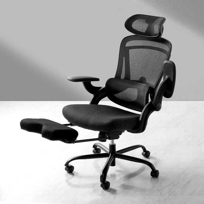 オフィスチェア フットレスト付 ランバーサポート付 ロッキング機能