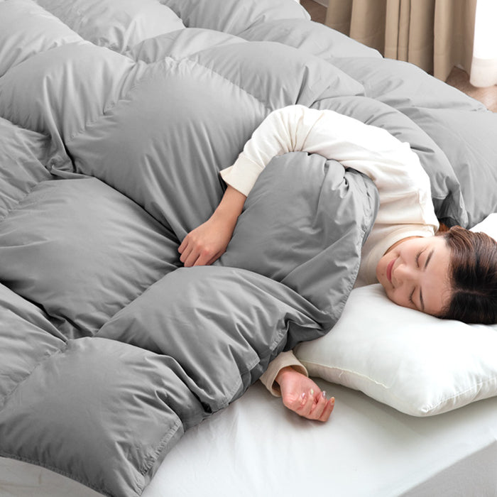 ≪累計30万枚突破≫ [シングル] 羽毛布団 ホワイトダックダウン90％ W