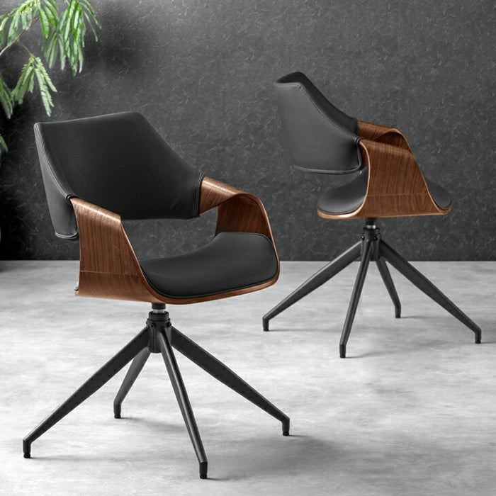 2脚セット］ 回転 ダイニングチェア 回転式 チェア 木製チェア 回転