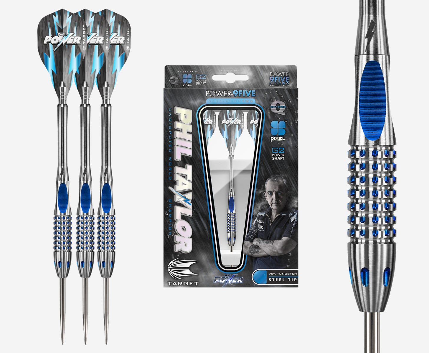 Phil Taylor Power 9Five G2 Steel Tip Darts | Target Darts
