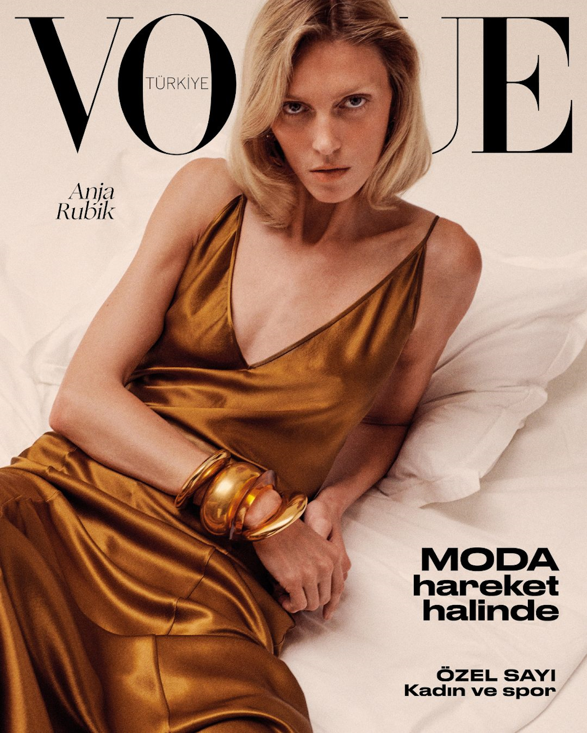 Anja Rubik Vogue Turkey July August 2024 - theFashionSpot