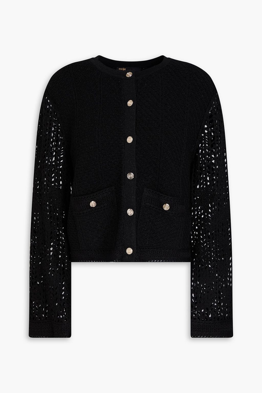 MAJE ツイード カーディガン スパンコール付き | THE OUTNET (アウト