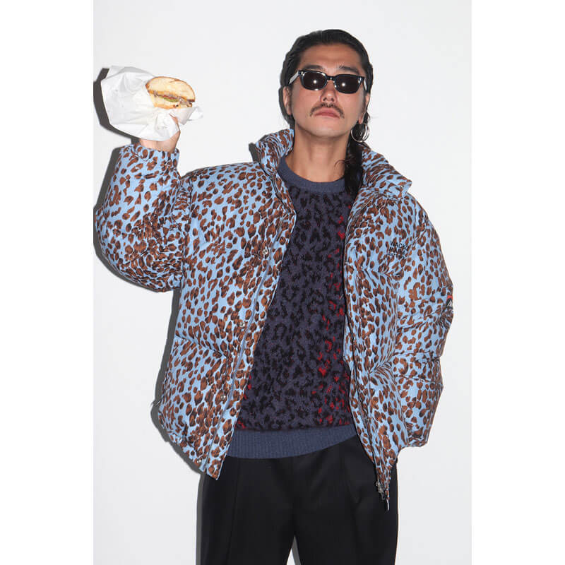 THEROOM | WACKO MARIA NANGA Leopard Down Jacket - Blue