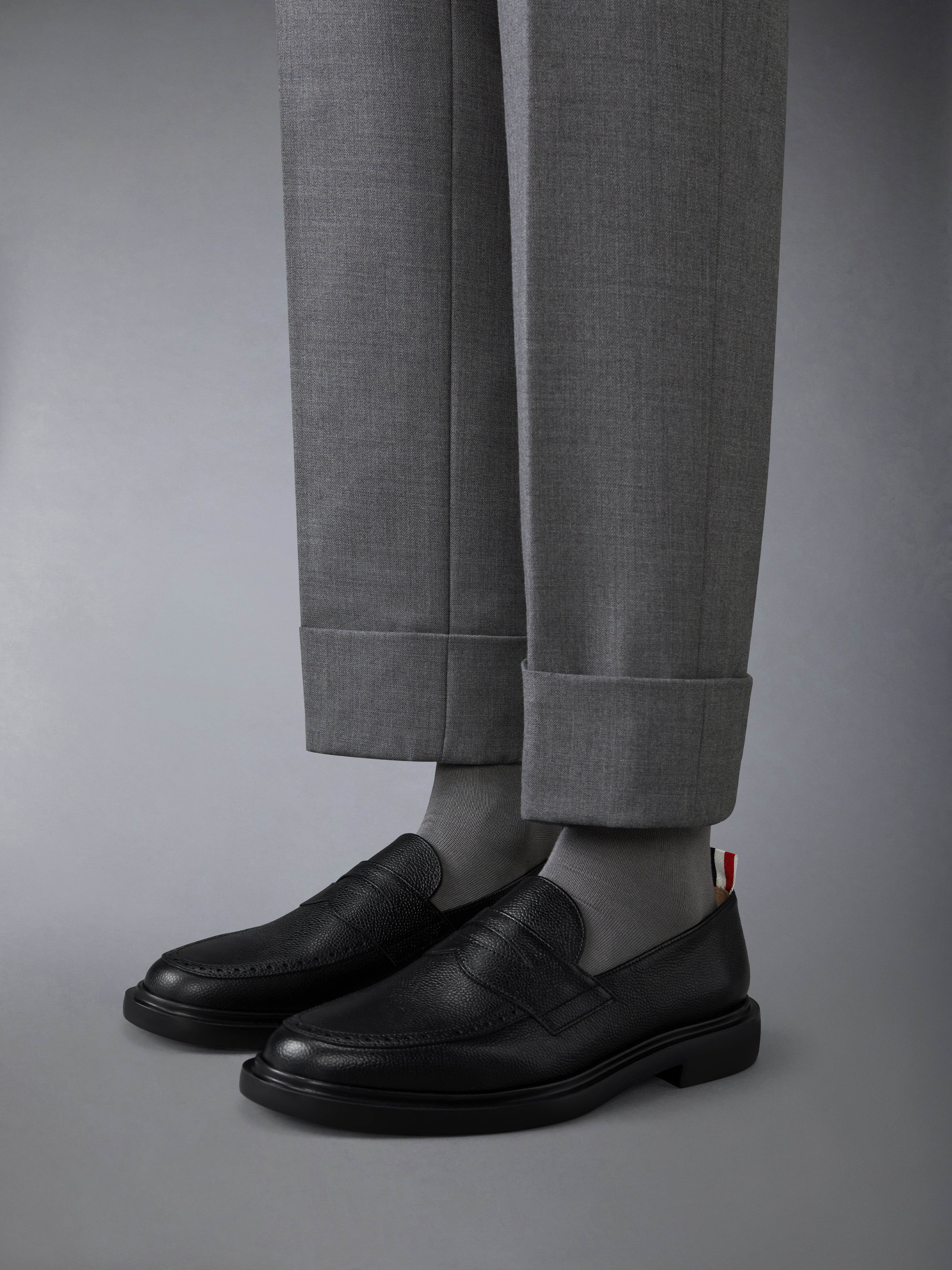 Pebble Grain Lightweight Rubber Sole Penny Loafers | Thom Browne