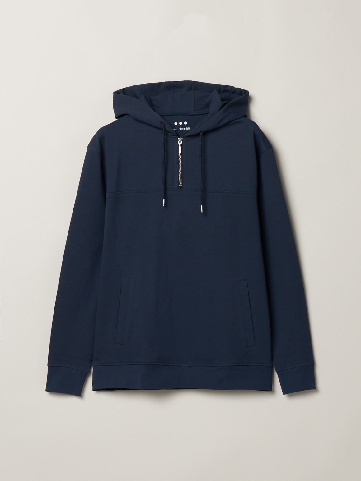 Men's high gauge cardboard halfzip hoody｜スリードッツ