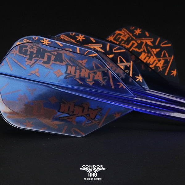 ダーツ フライト CONDOR AXE GINJA NINJA クリアブルー Matt Champbell
