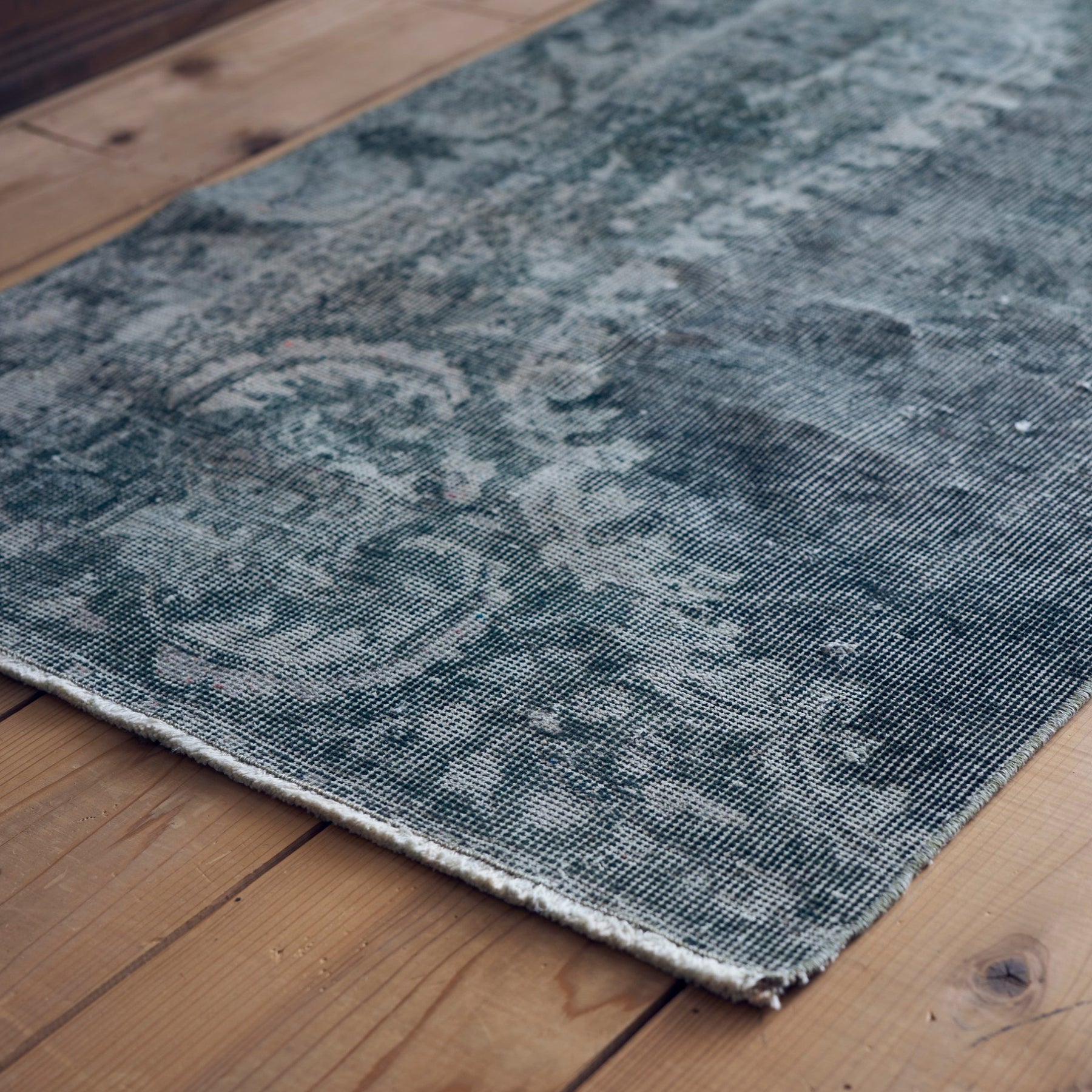 ヴィンテージラグ】トルコ ブルーグレー アンティーク トルコ製