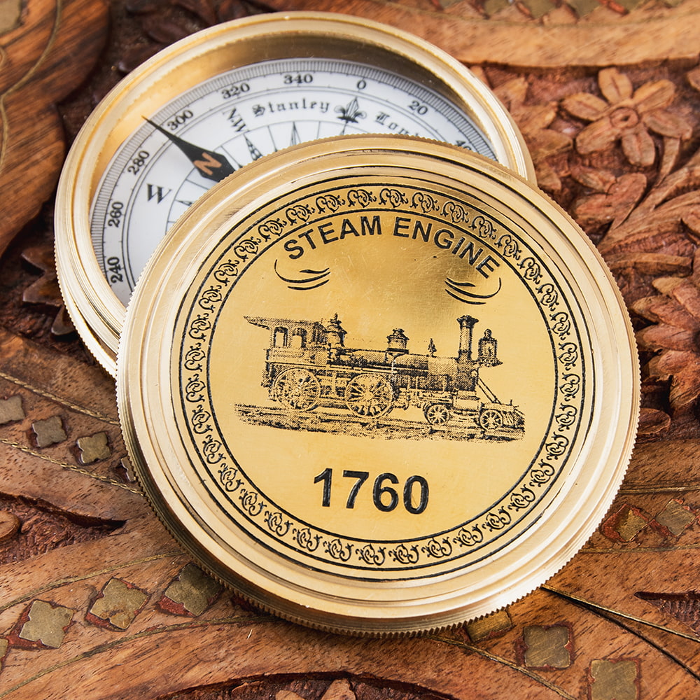 アンティーク アンティック コンパス 方位磁針 (直径約7.6cm)大英帝国