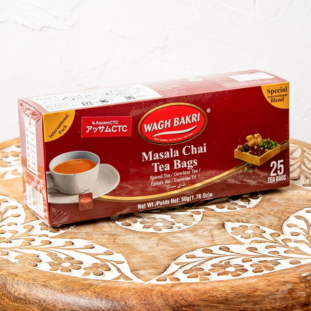 インドのお茶 チャイ用 茶葉 (WAGH BAKRI)マサラチャイ ティーバッグ